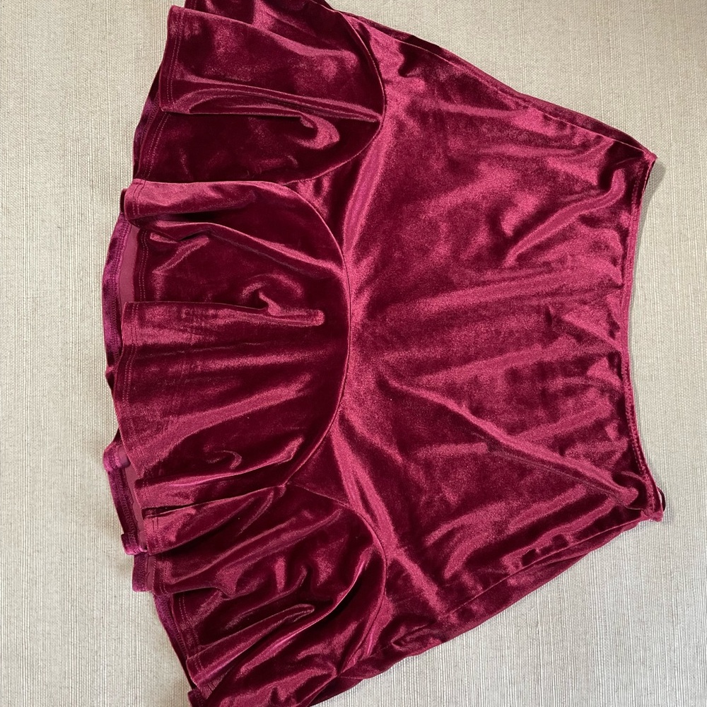 Velvet Burgundy Skirt
